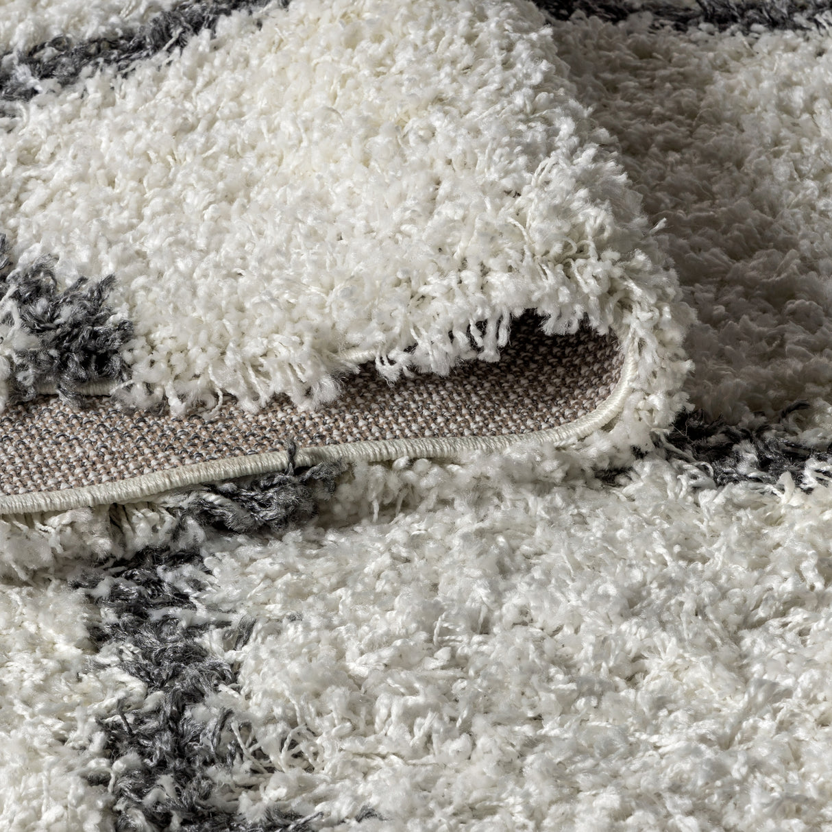 Mercer Shag Plush Tassel Moroccan Trellis Area Rug