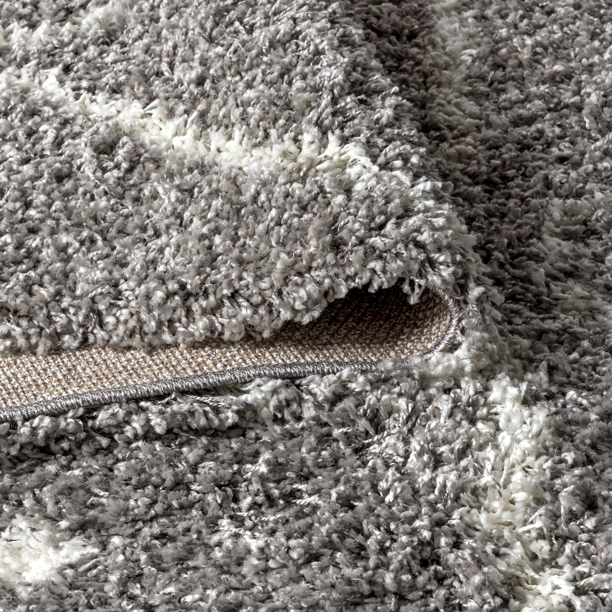 Mercer Shag Plush Tassel Moroccan Diamond Area Rug