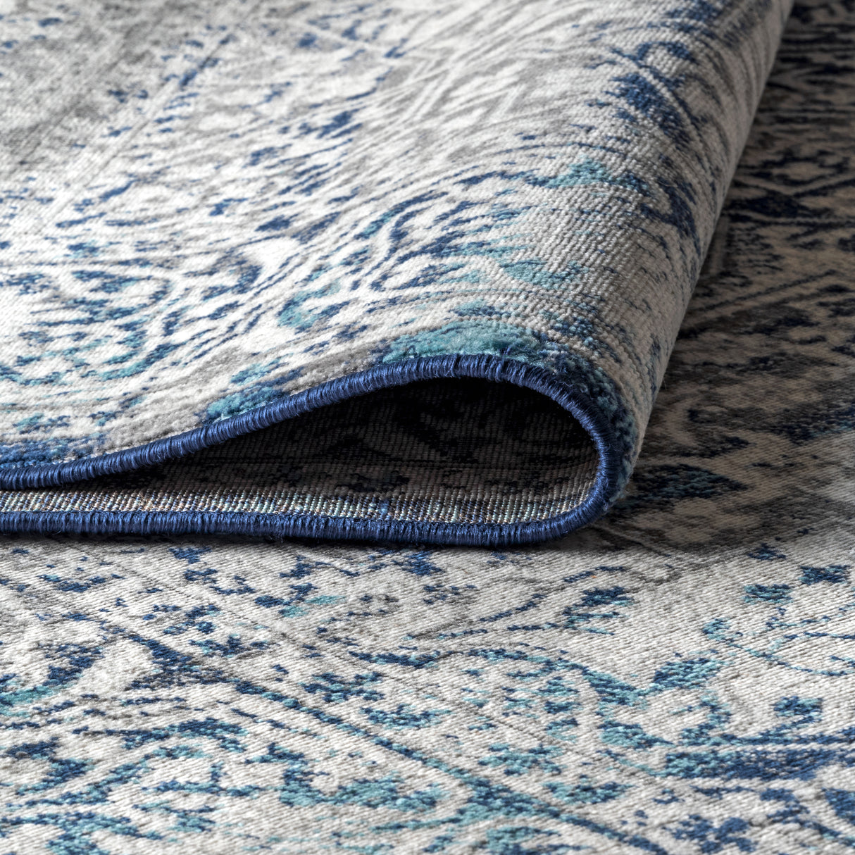 Modern Persian Vintage Medallion Square Area Rug