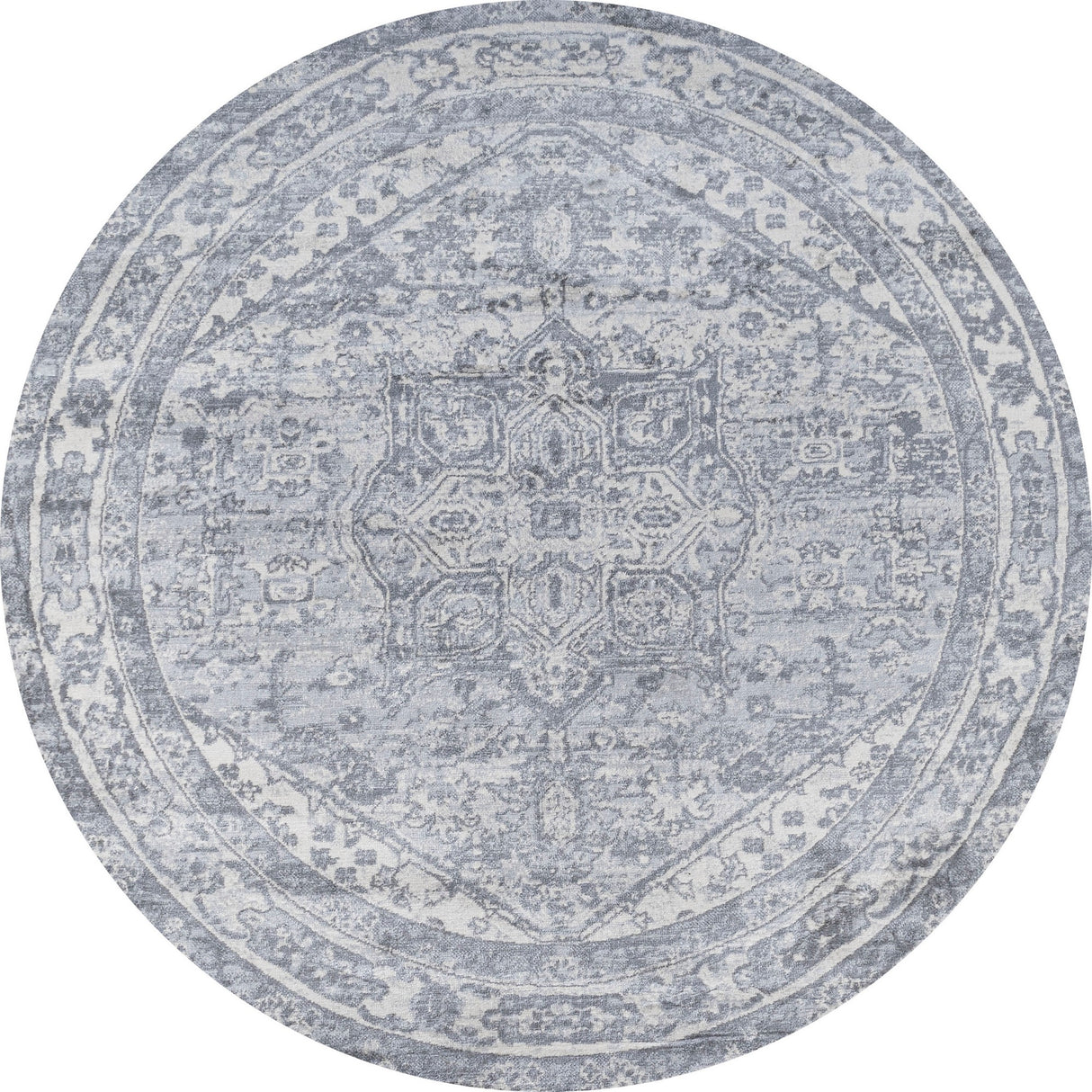 Persian Vintage Medallion Round Area Rug