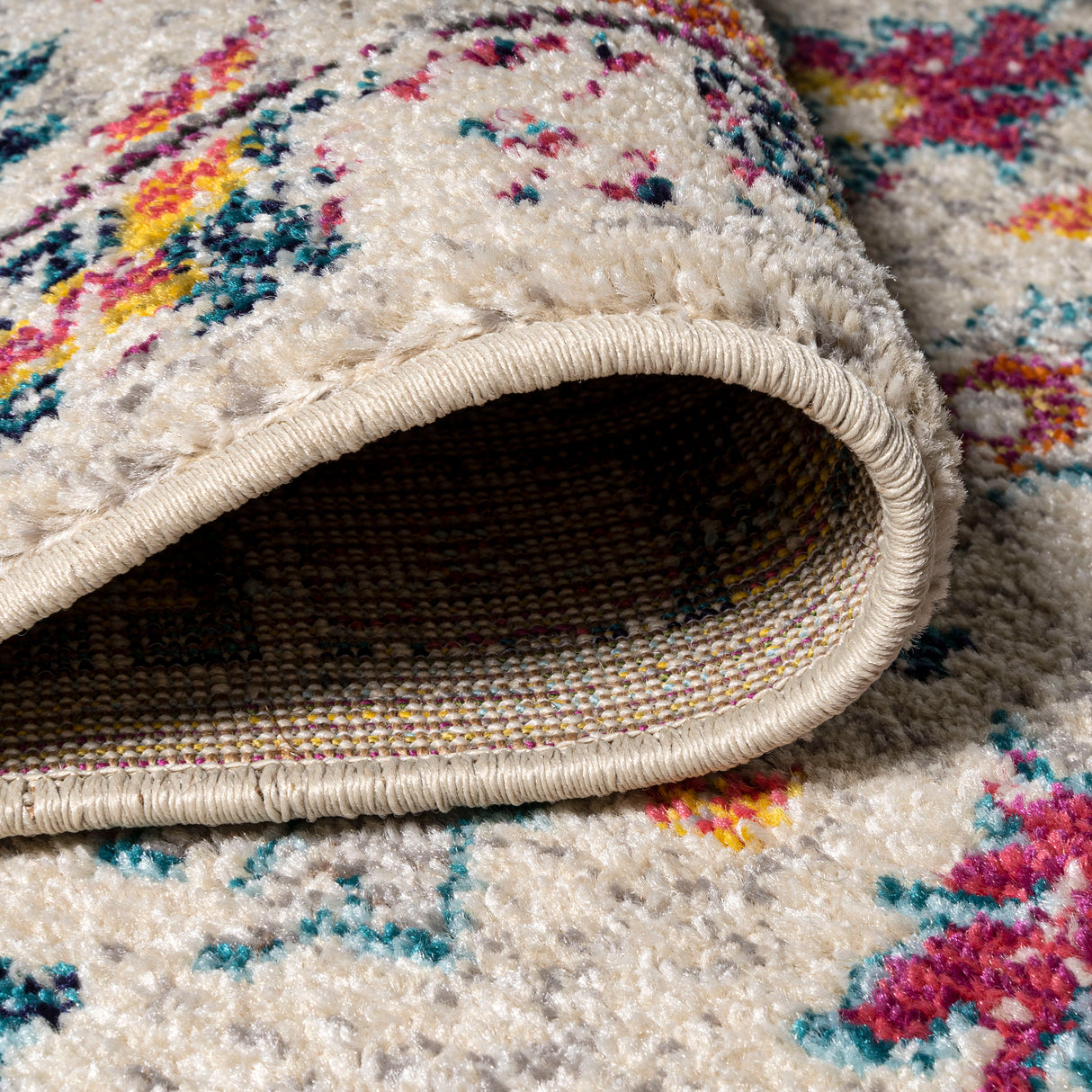 Modern Persian Boho Floral Area Rug