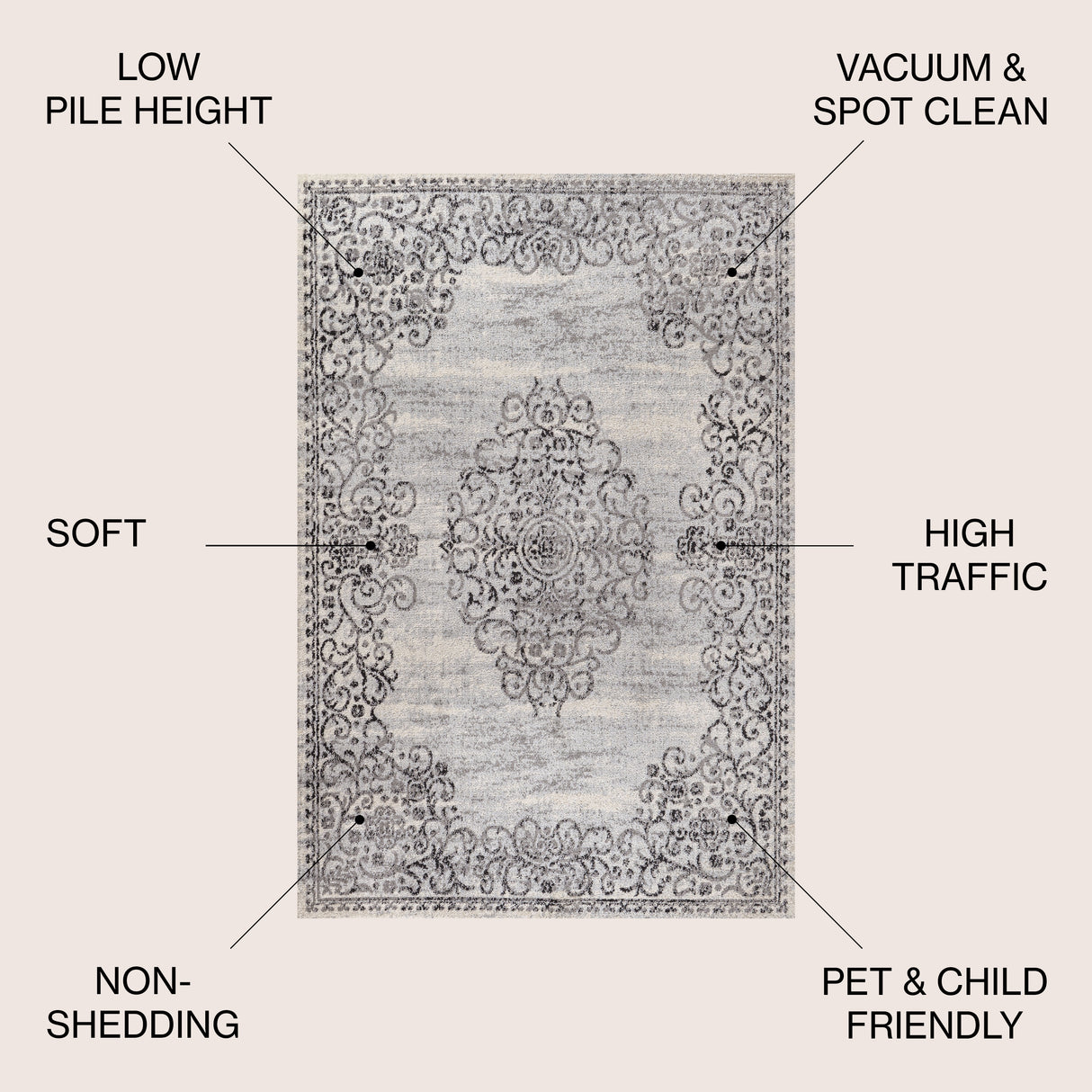 Minori Filigree Medallion Area Rug