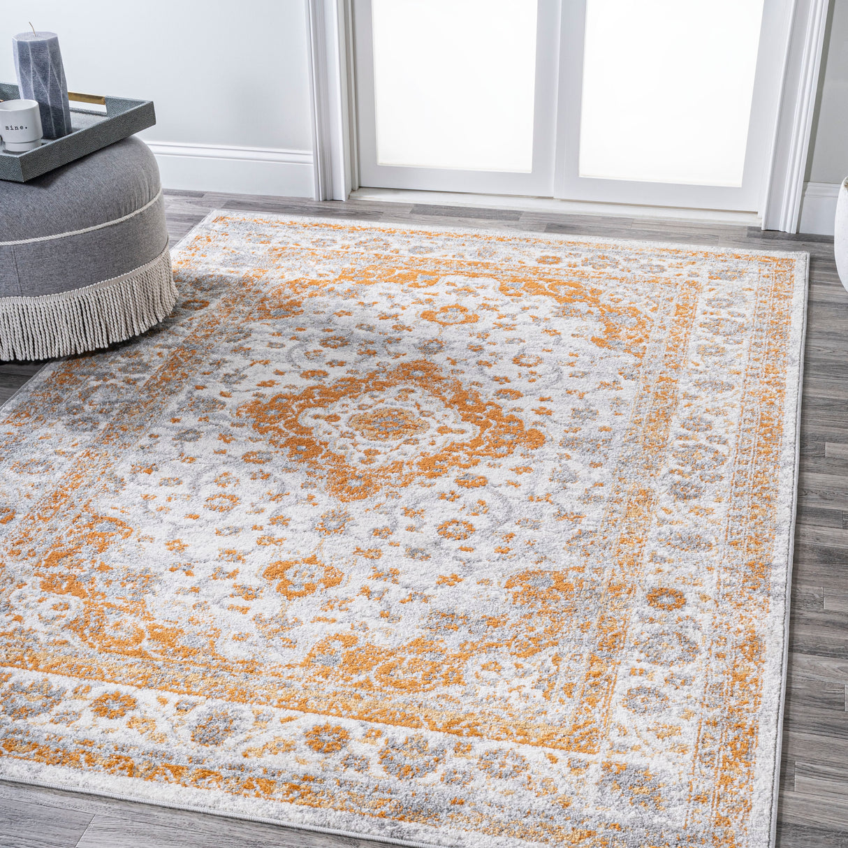 Indhira Ornate Medallion Persian Area Rug