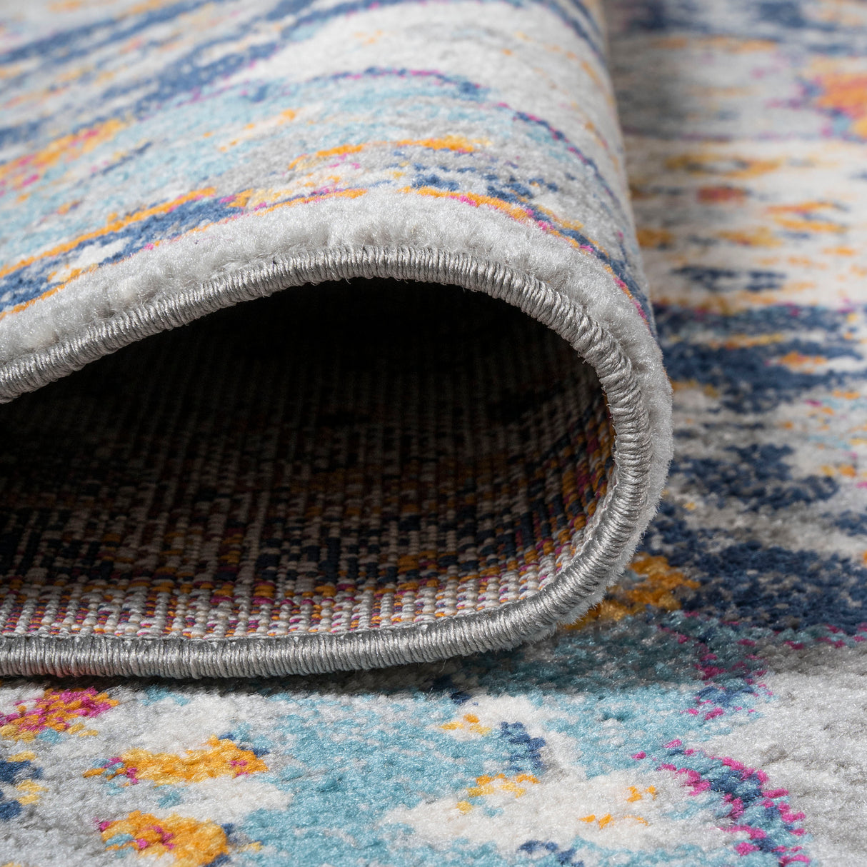 Kirman Bohemian Medallion Runner Rug