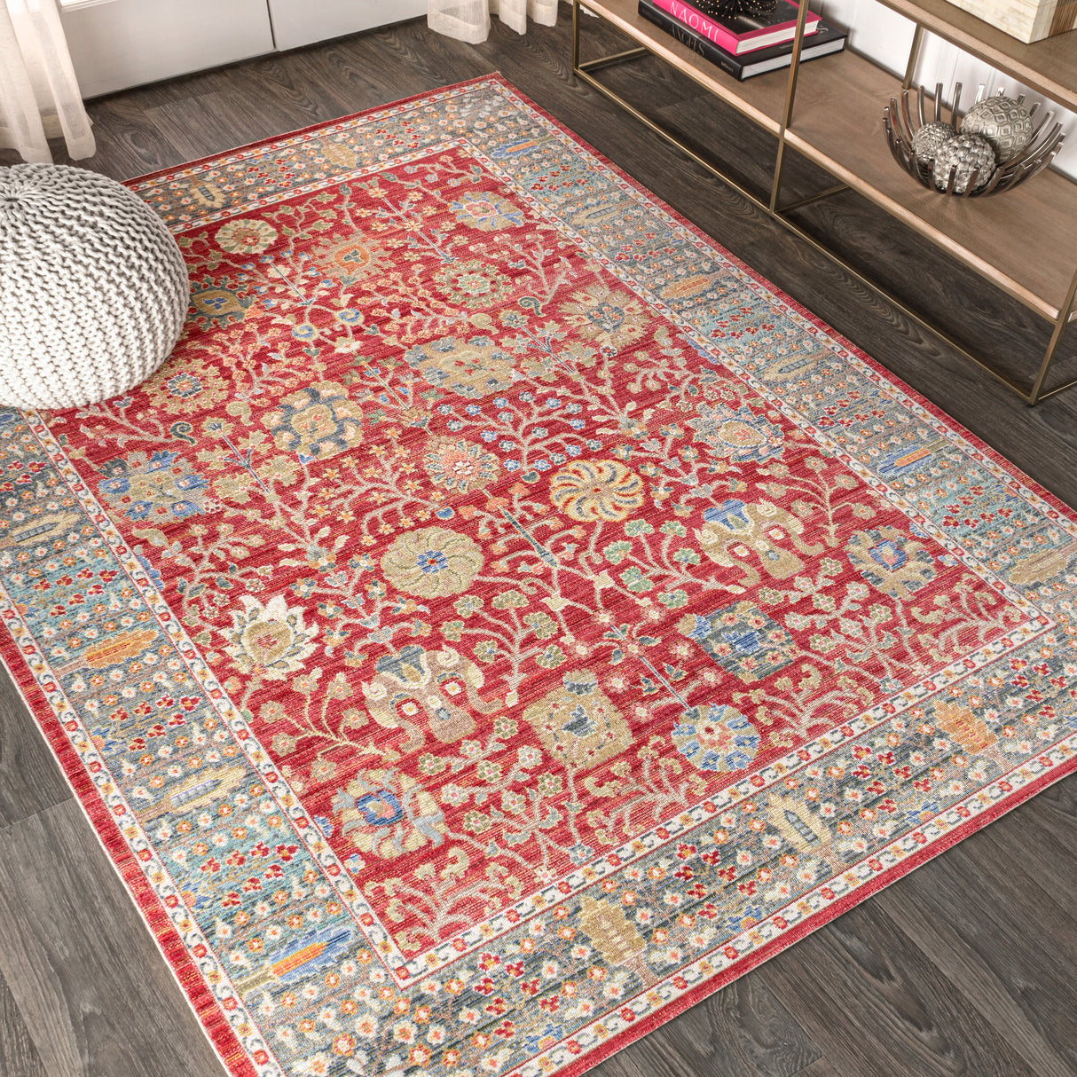 India-Flower-and-Vine-Area-Rug-Area-Rugs