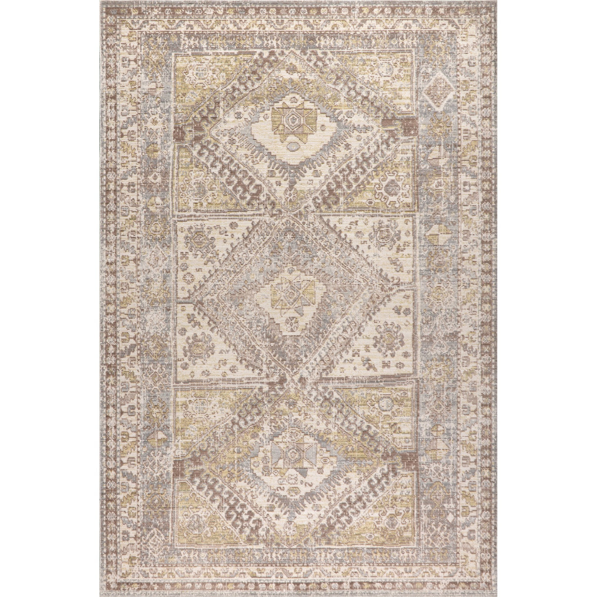 Darija Ornate Geometric Medallion Area Rug