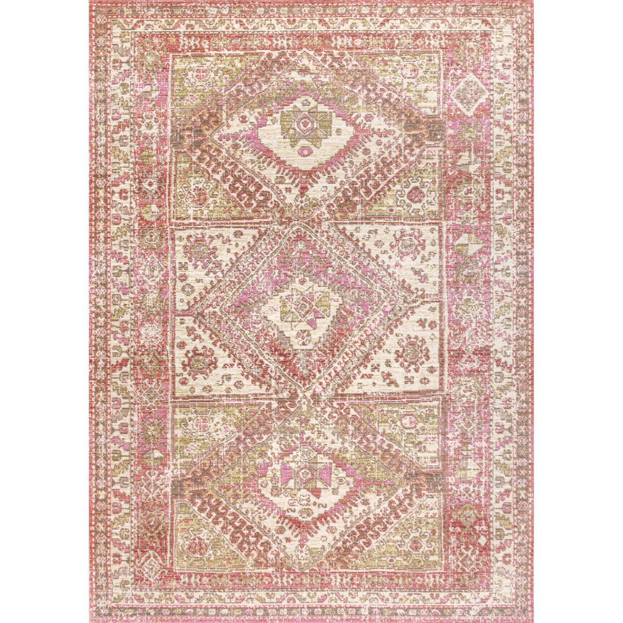 Darija Ornate Geometric Medallion Area Rug
