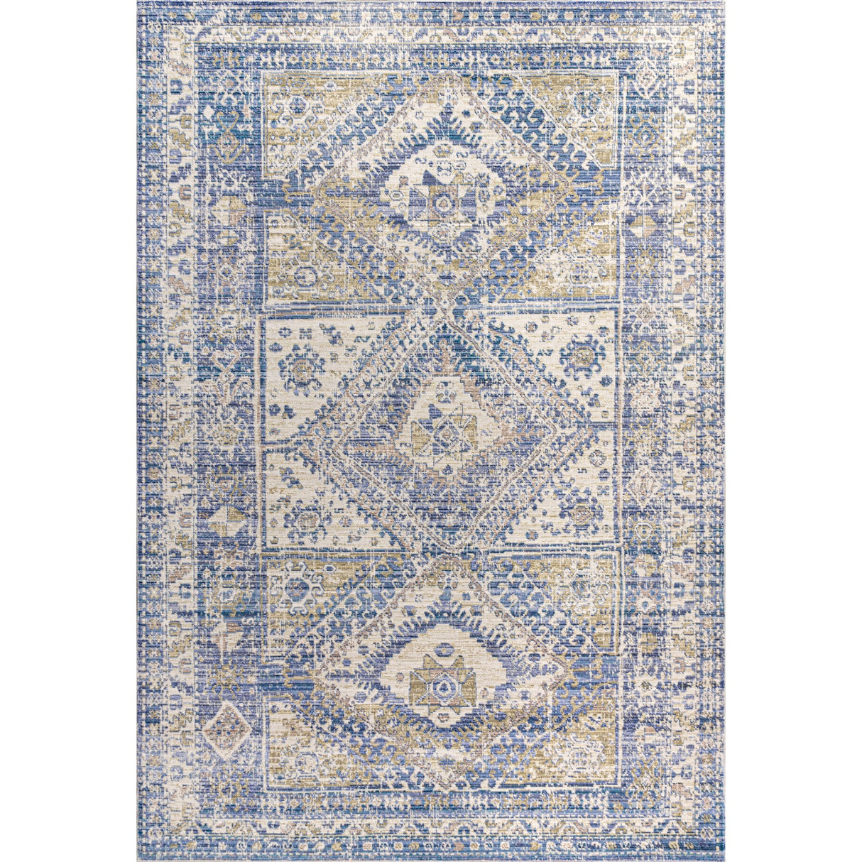 Darija Ornate Geometric Medallion Area Rug
