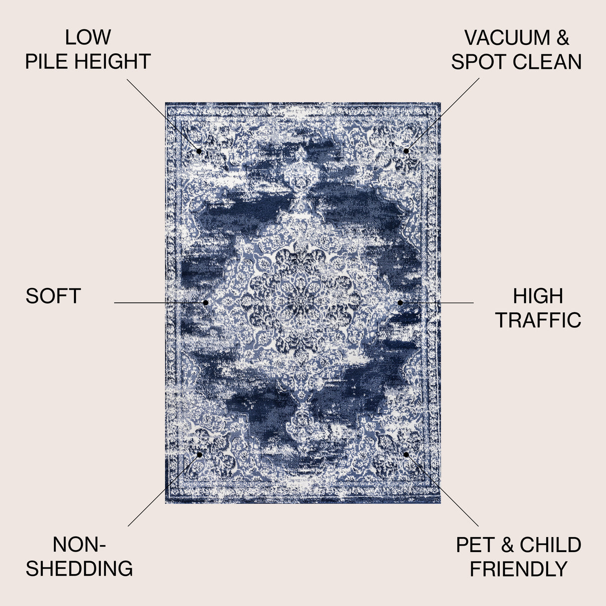 Alhambra Ornate Medallion Modern Area Rug