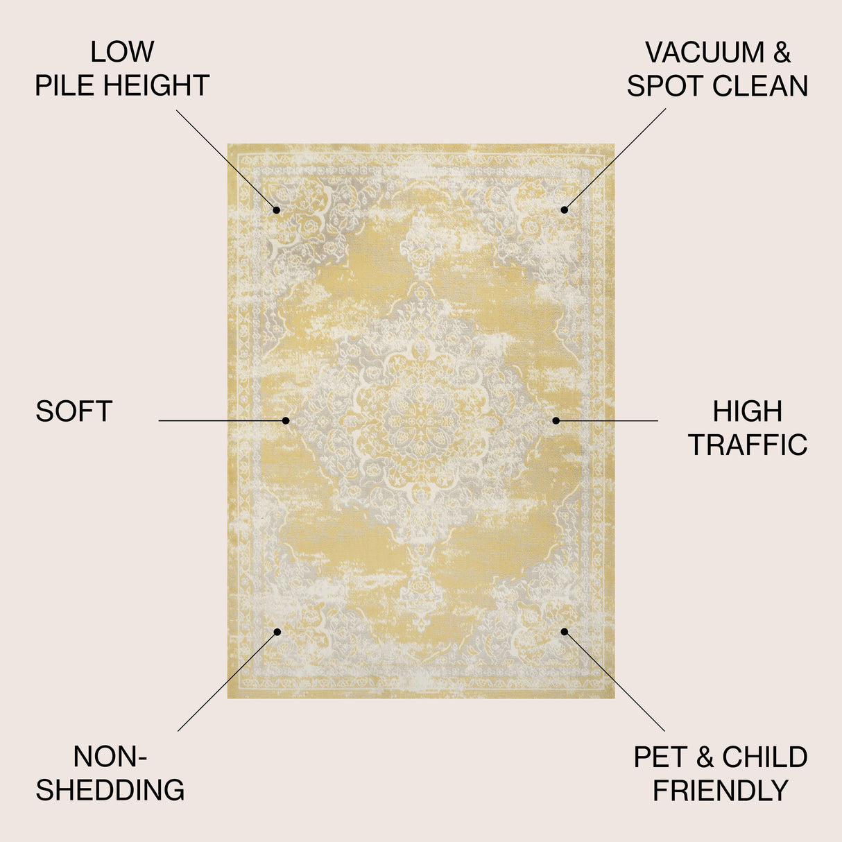 Alhambra Ornate Medallion Area Rug
