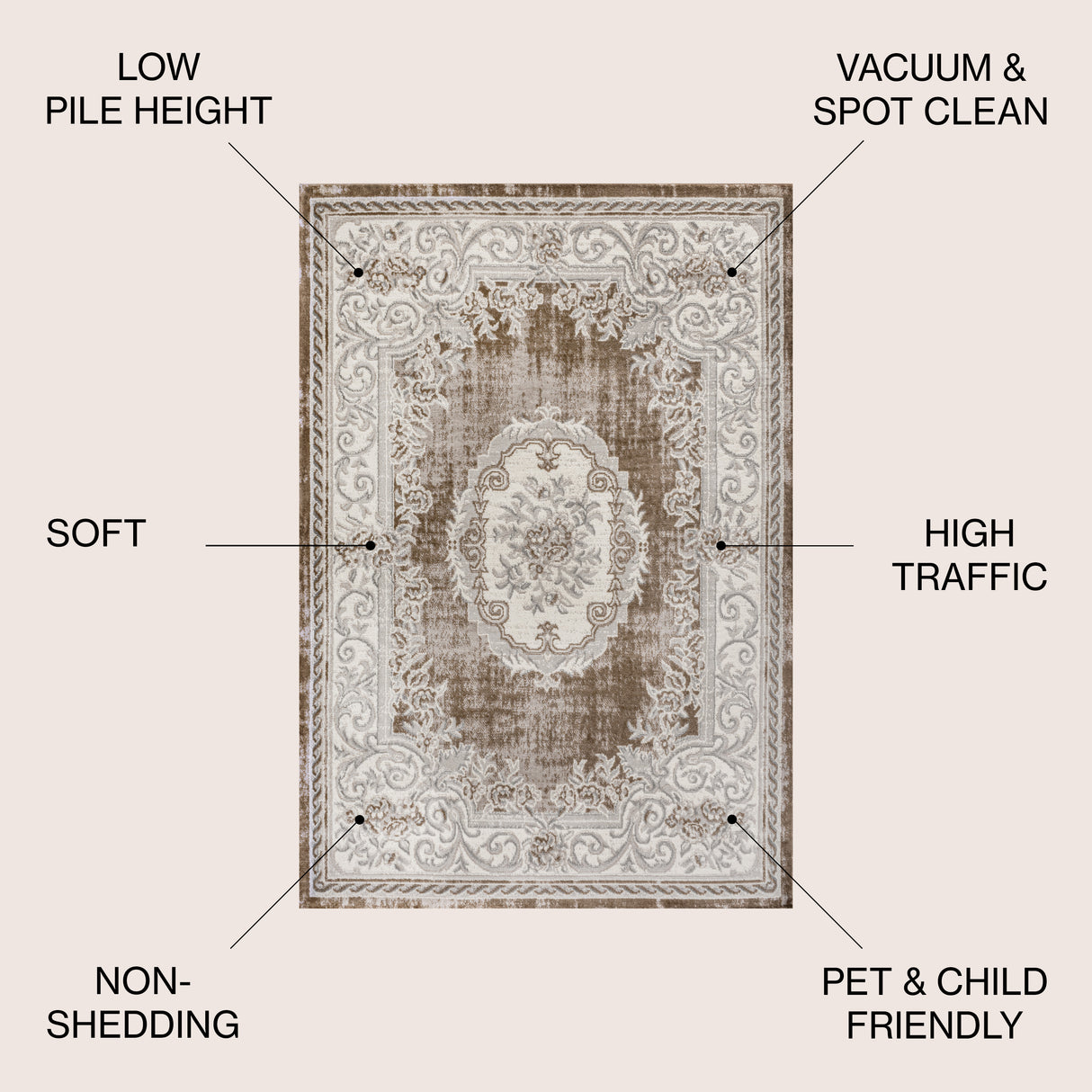 Rosalia Cottage Medallion Area Rug