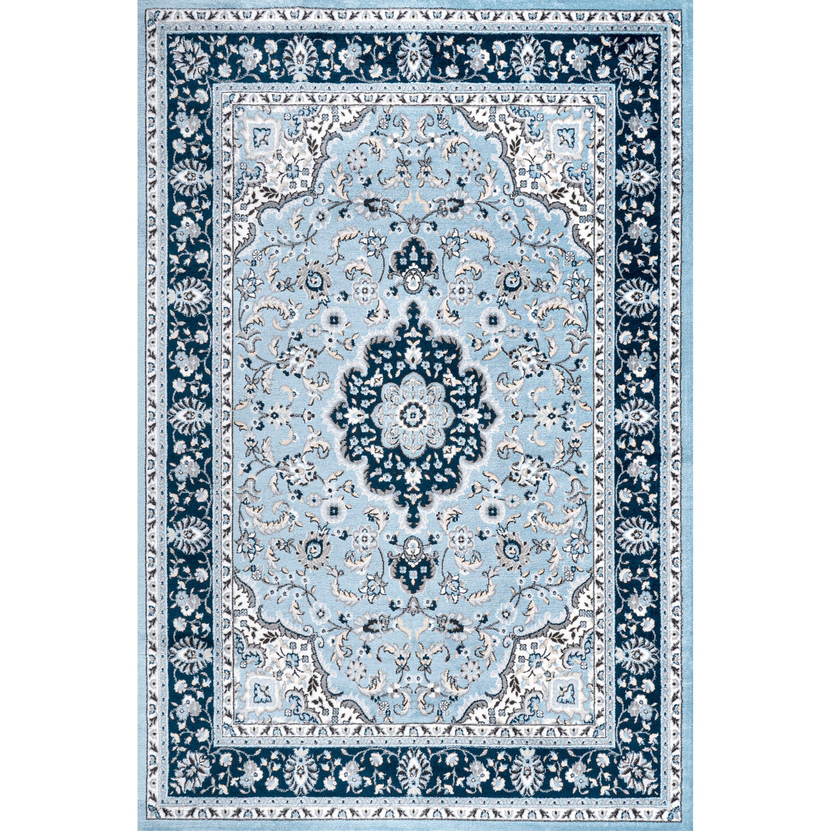 Palmette Modern Persian Floral Area Rug