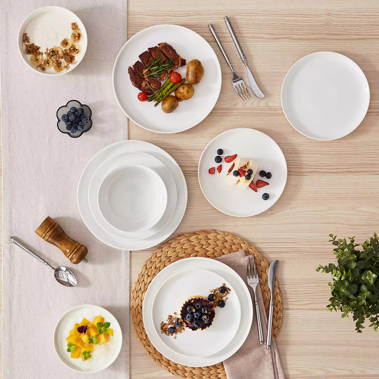 Mina 18 Piece Dinnerware Set