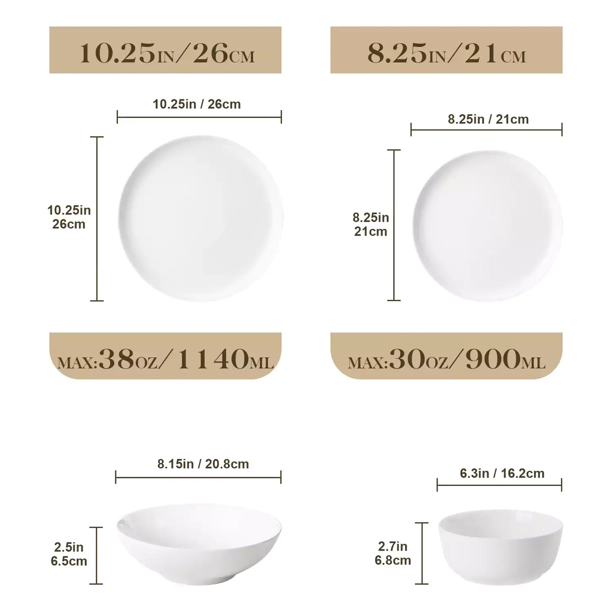 Mina 24 Piece Dinnerware Set