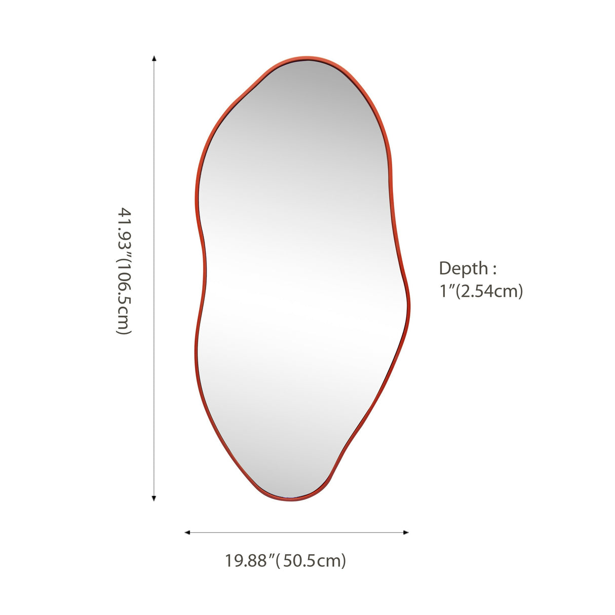 Everly Irregular Framed Decorative Wall Mirror