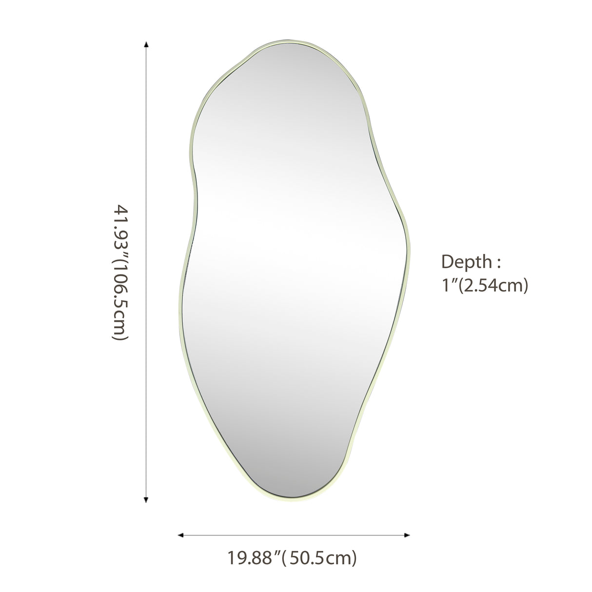 Everly Irregular Framed Decorative Wall Mirror