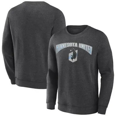 MLS Minnesota United FC Men's Offside Gray Crew Neck Fleece Sweatshirt