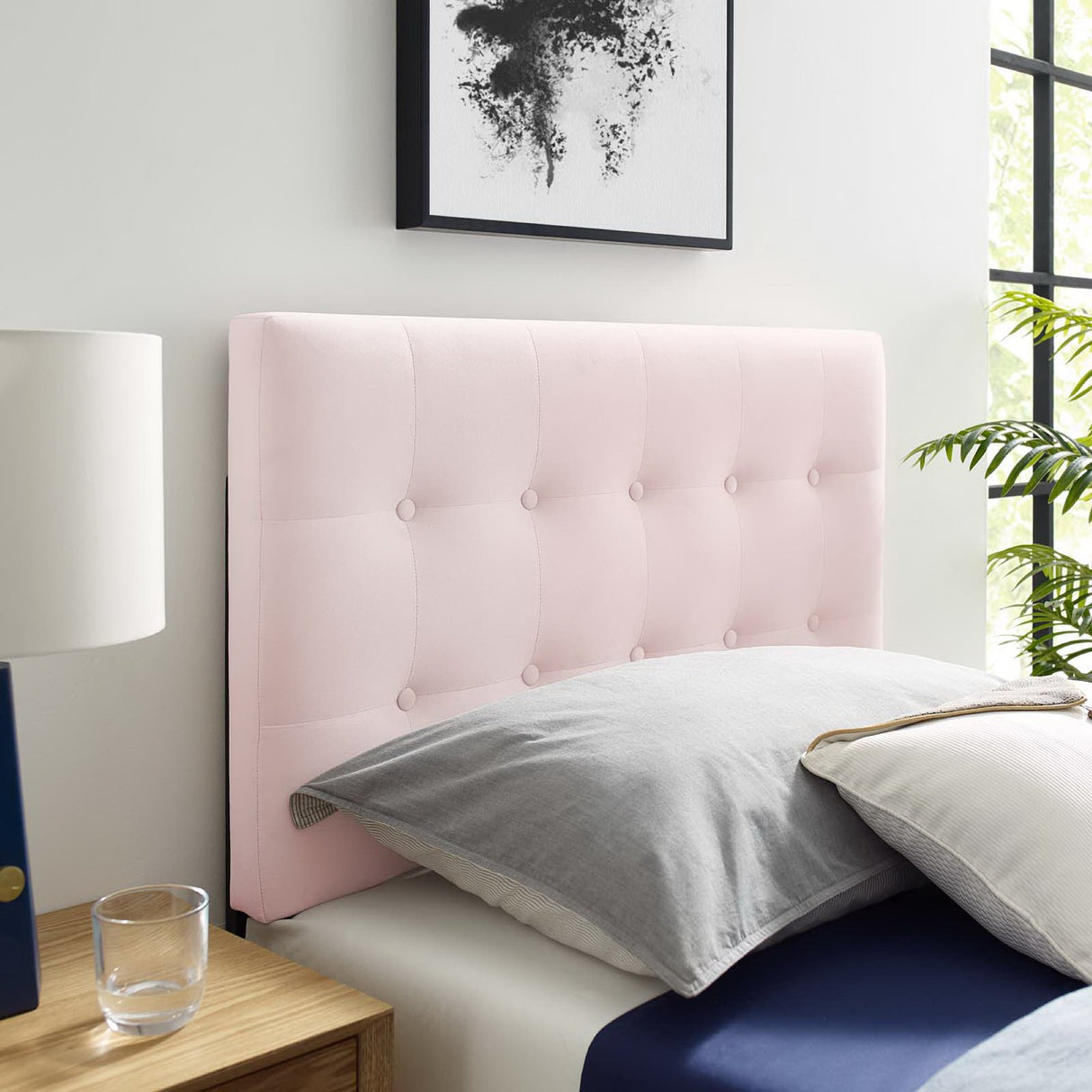 Emily Biscuit Tufted Performance Velvet Twin Headboard by Modway