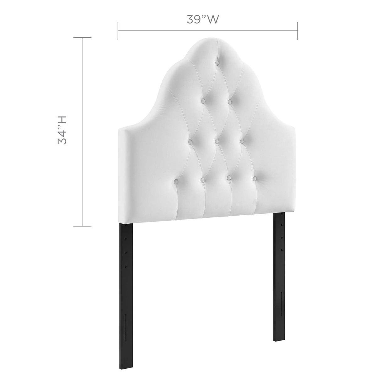 Sovereign Diamond Tufted Performance Velvet Twin Headboard by Modway