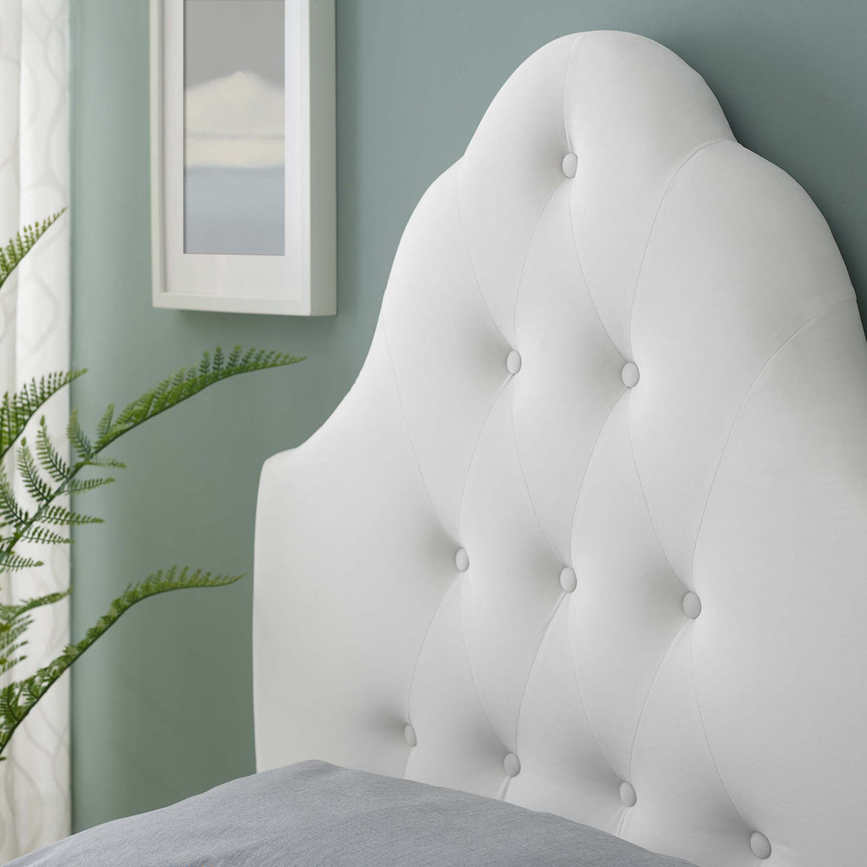 Sovereign Diamond Tufted Performance Velvet Twin Headboard by Modway