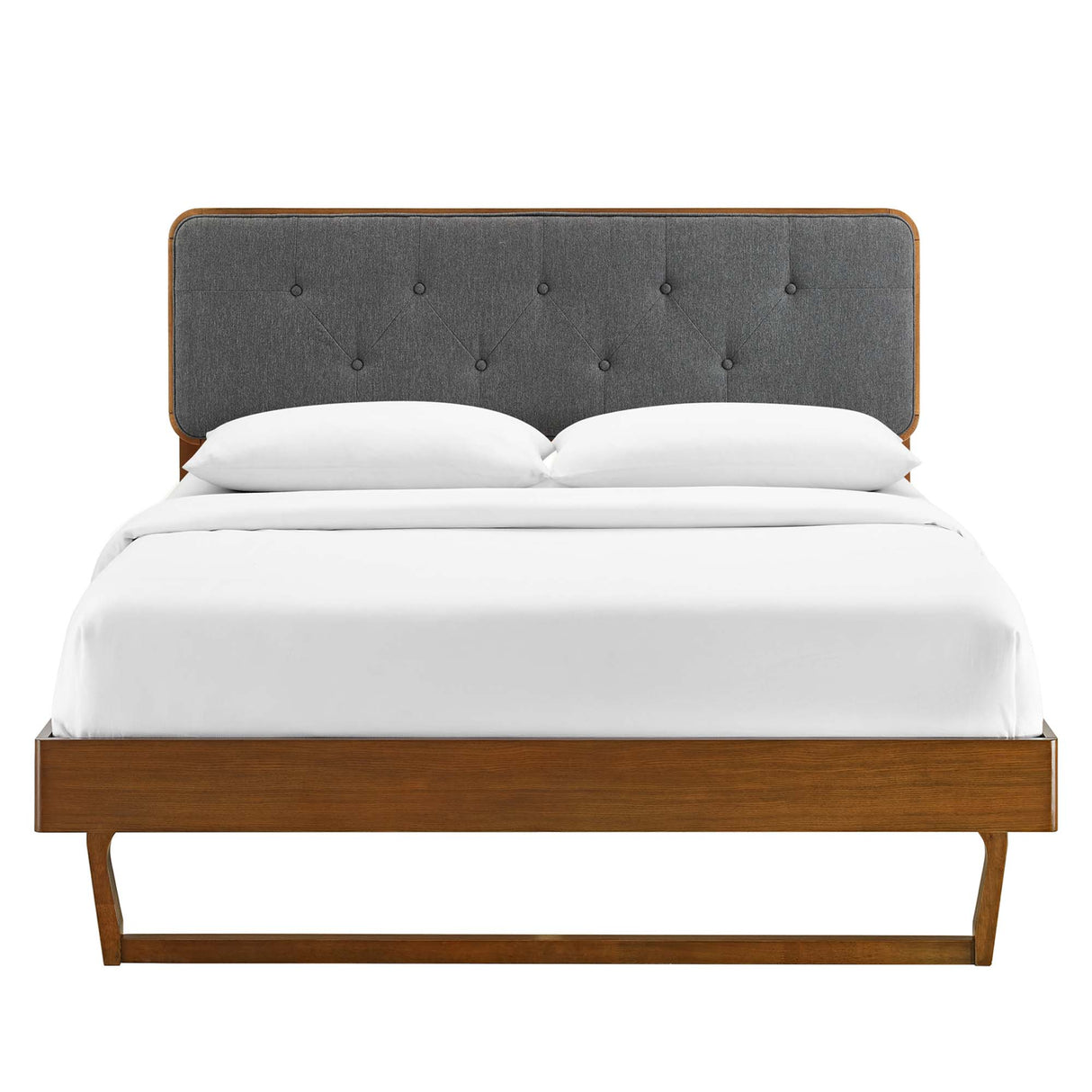 Bridgette Wood Queen Platform Bed with Angular Frame by Modway