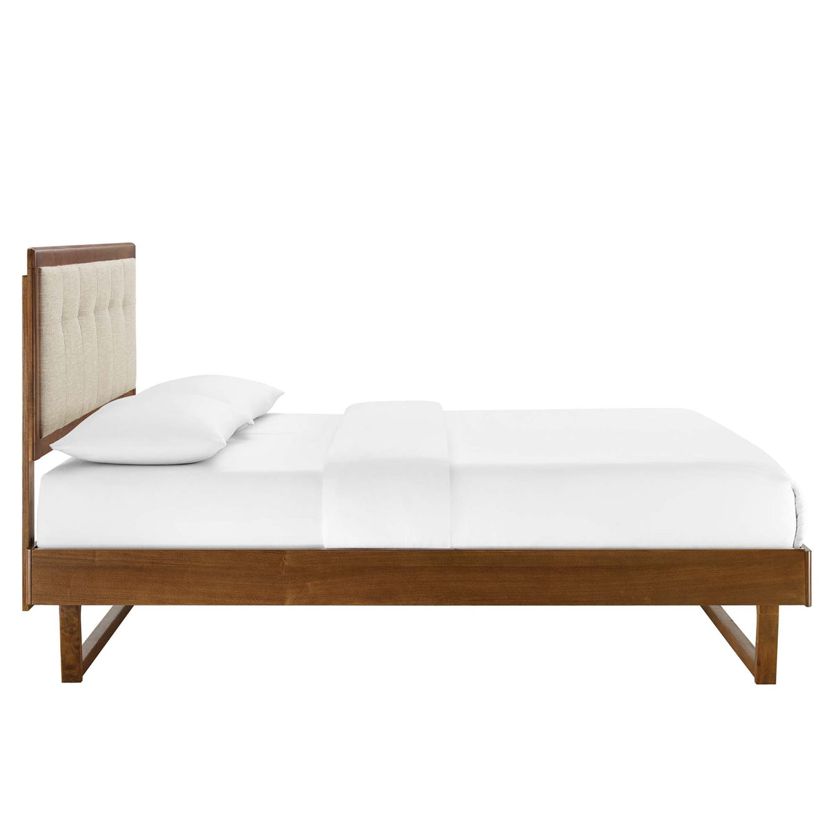 Willow Wood King Platform Bed with Angular Frame by Modway