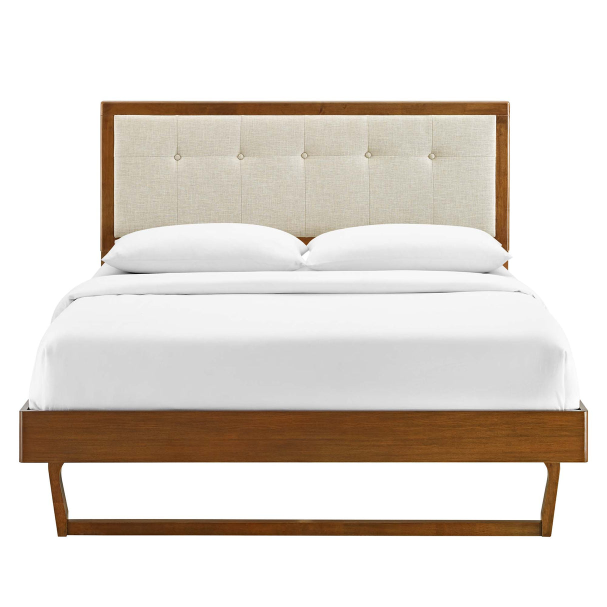 Willow Wood King Platform Bed with Angular Frame by Modway