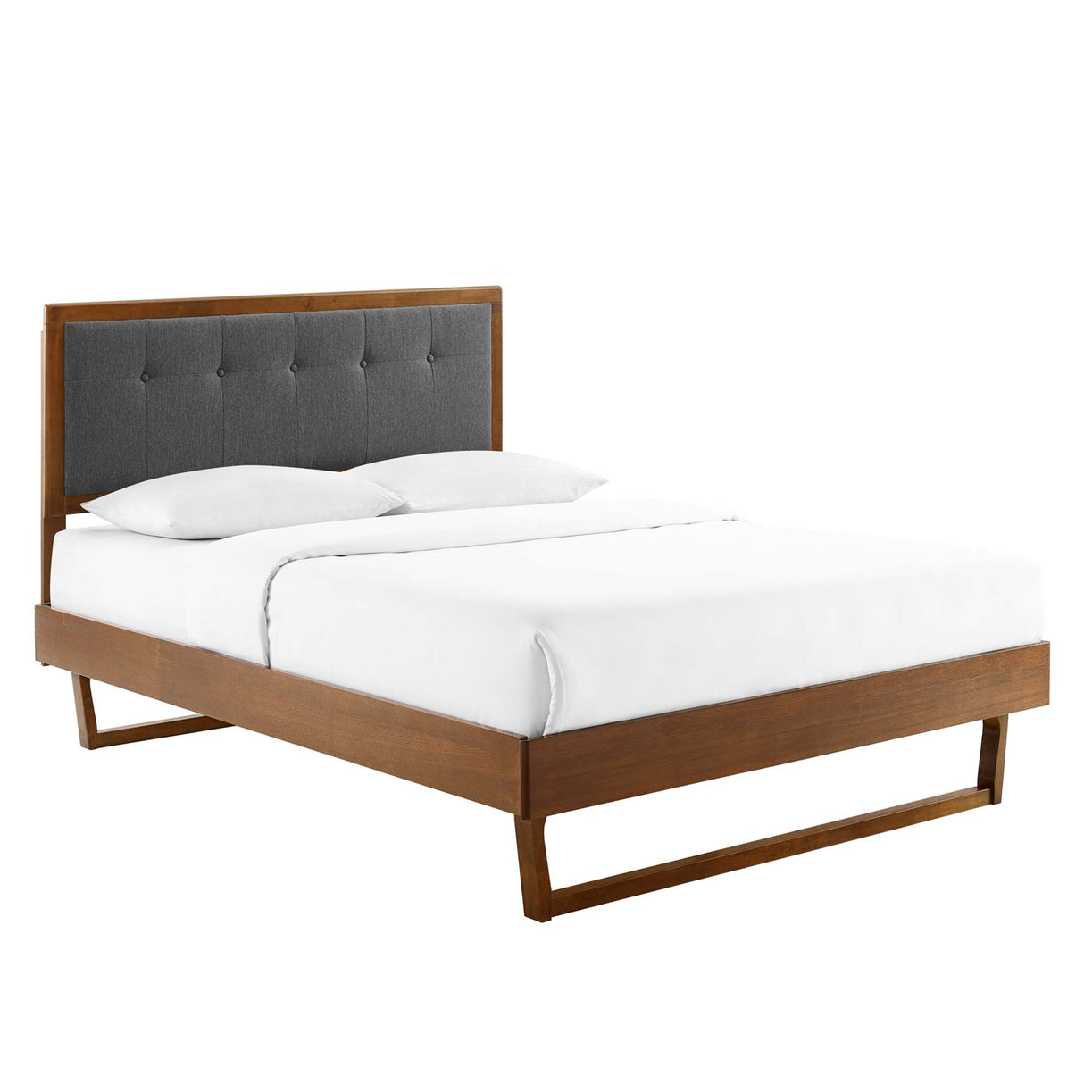 Willow Wood King Platform Bed with Angular Frame by Modway