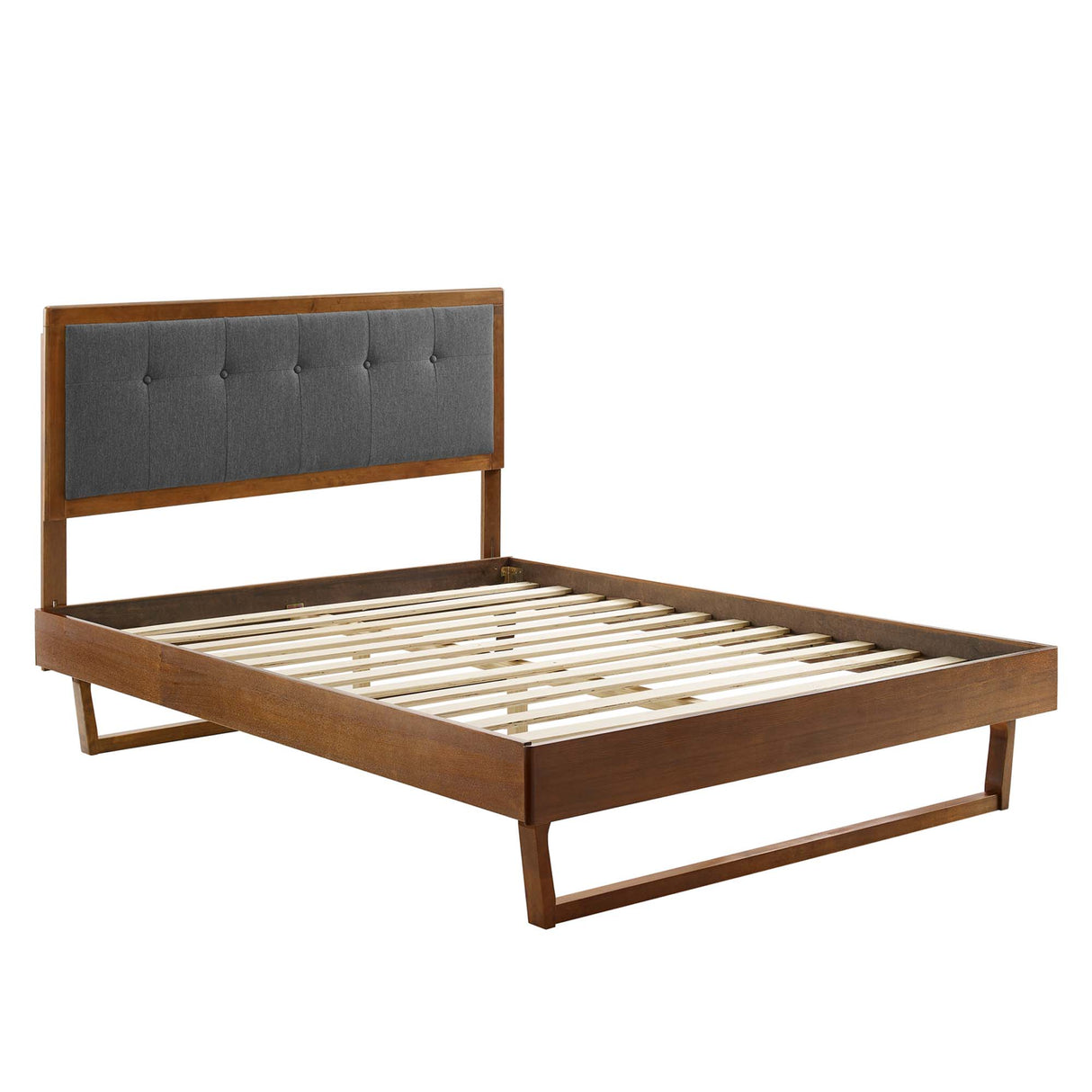 Willow Wood King Platform Bed with Angular Frame by Modway