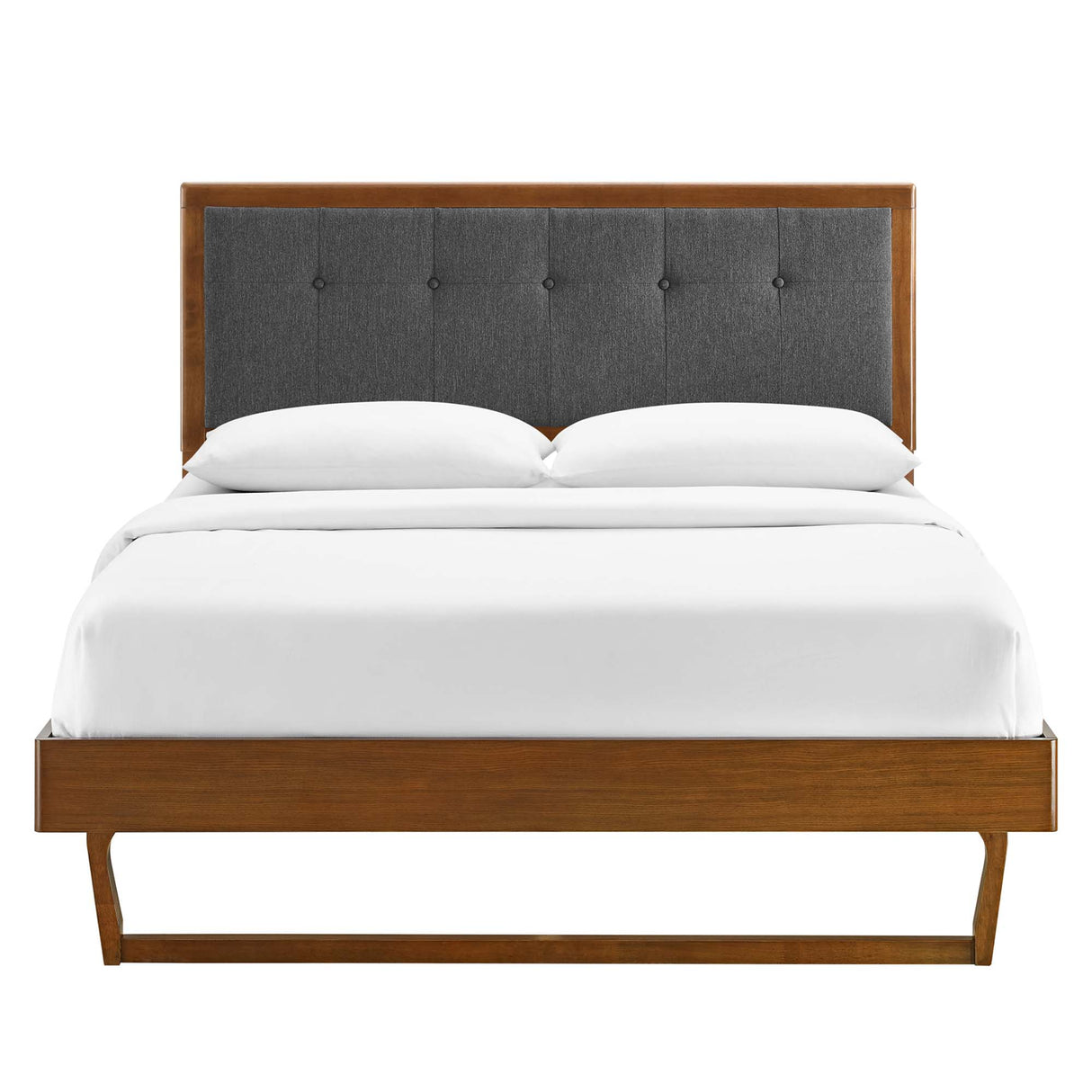 Willow Wood King Platform Bed with Angular Frame by Modway
