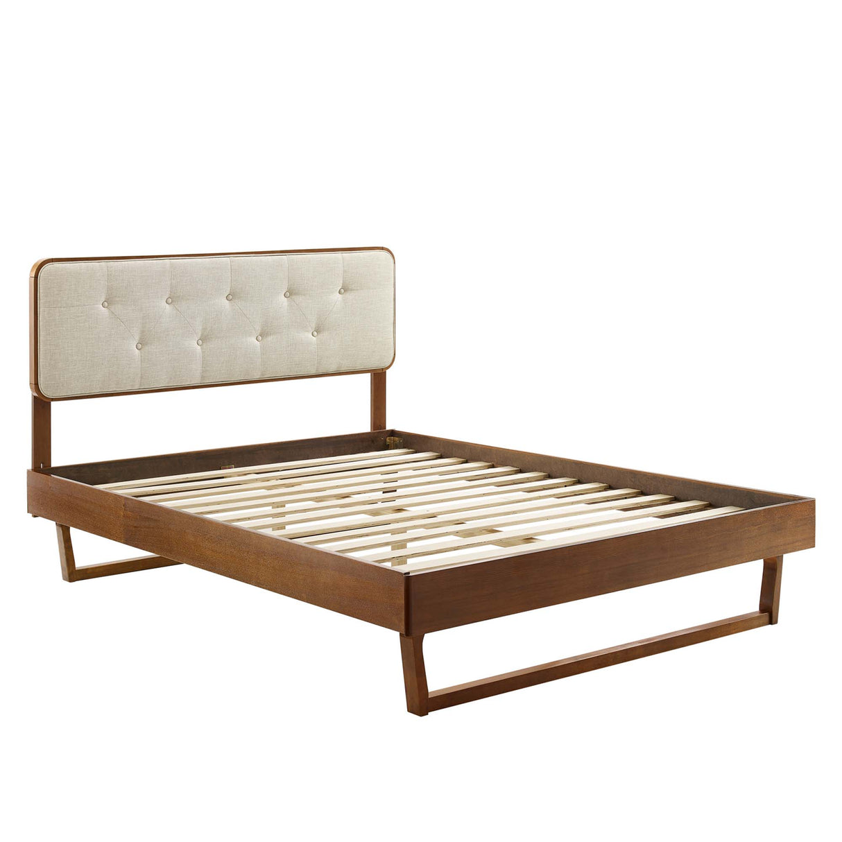 Bridgette Wood King Platform Bed With Angular Frame by Modway