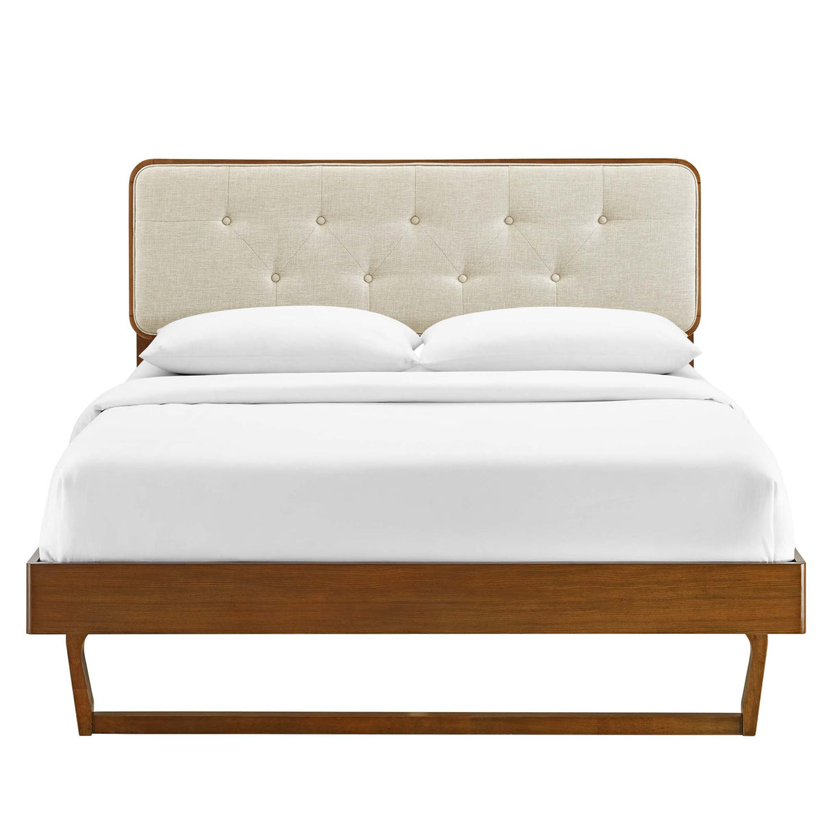 Bridgette Wood King Platform Bed With Angular Frame by Modway