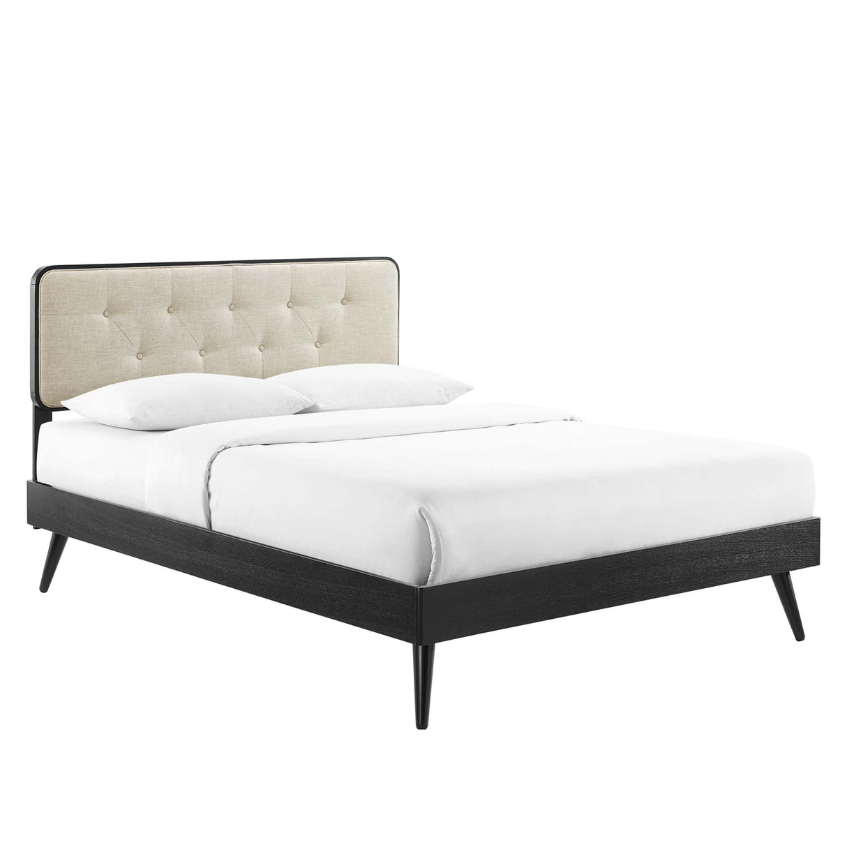 Bridgette Wood King Platform Bed with Splayed Legs by Modway