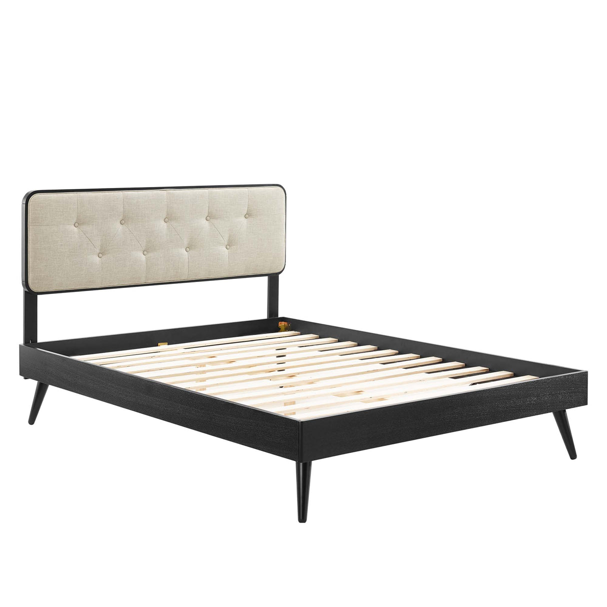 Bridgette Wood King Platform Bed with Splayed Legs by Modway