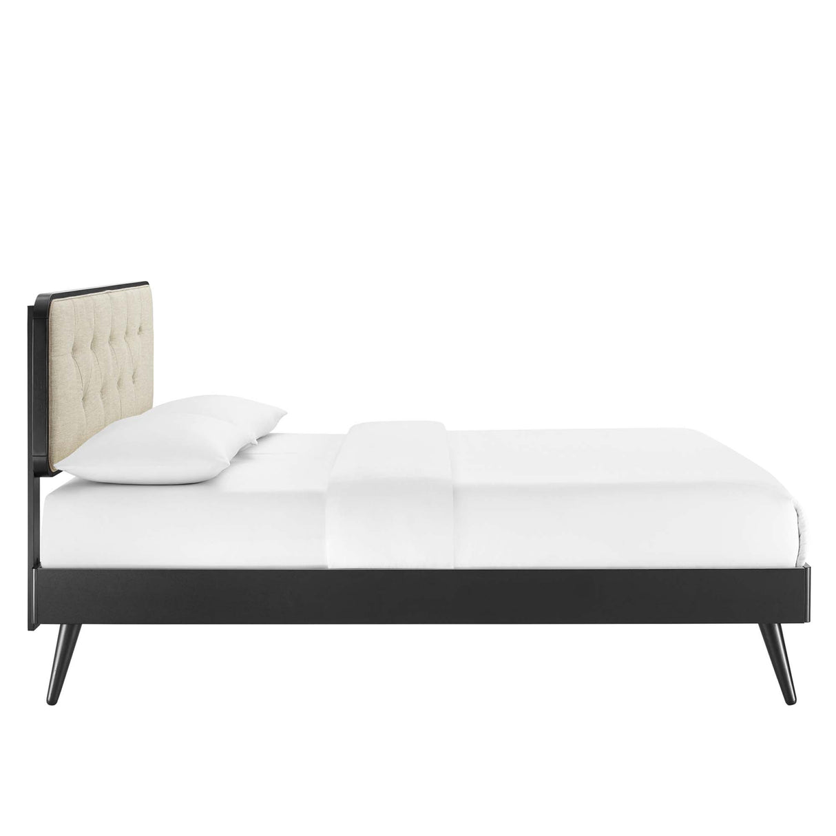 Bridgette Wood King Platform Bed with Splayed Legs by Modway