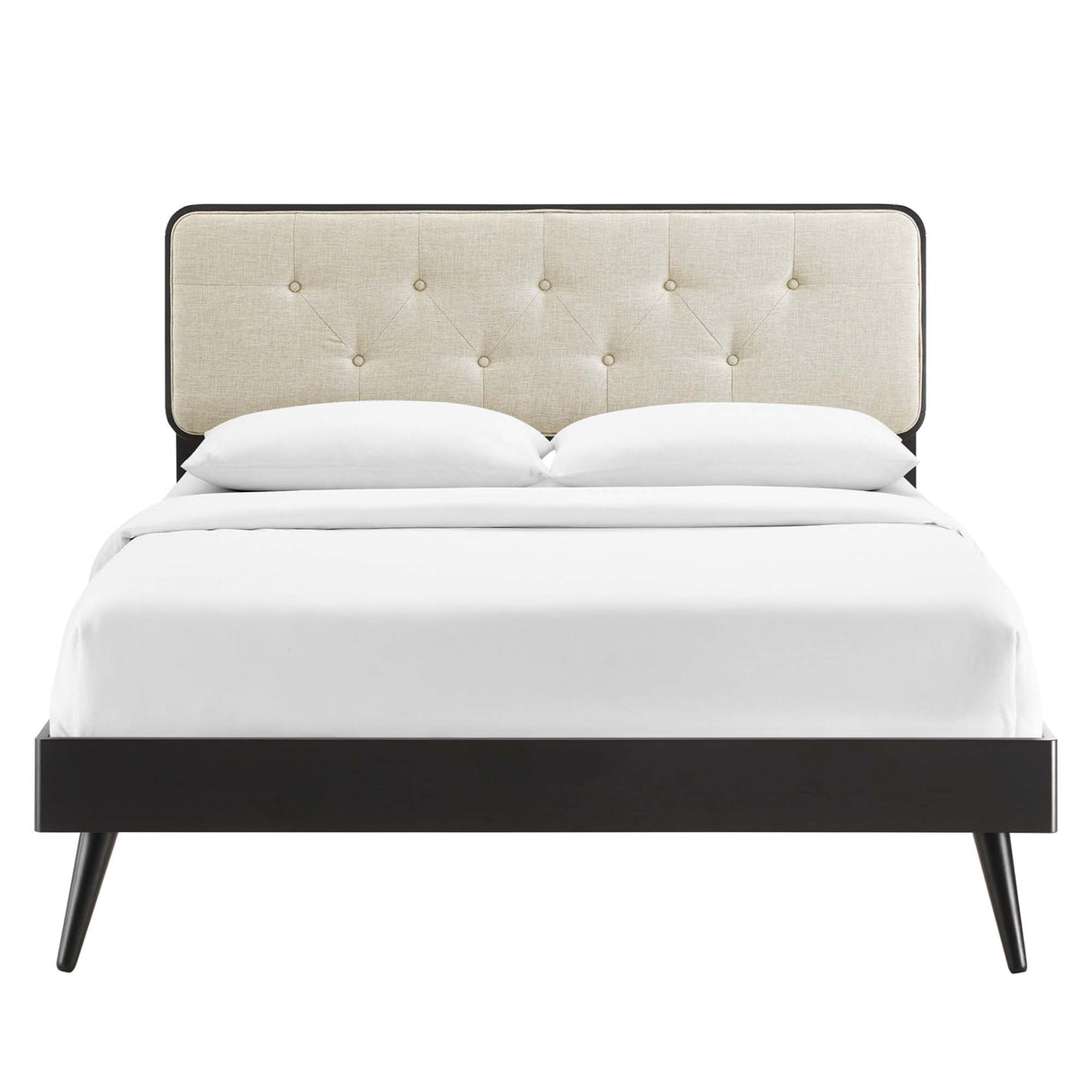 Bridgette Wood King Platform Bed with Splayed Legs by Modway