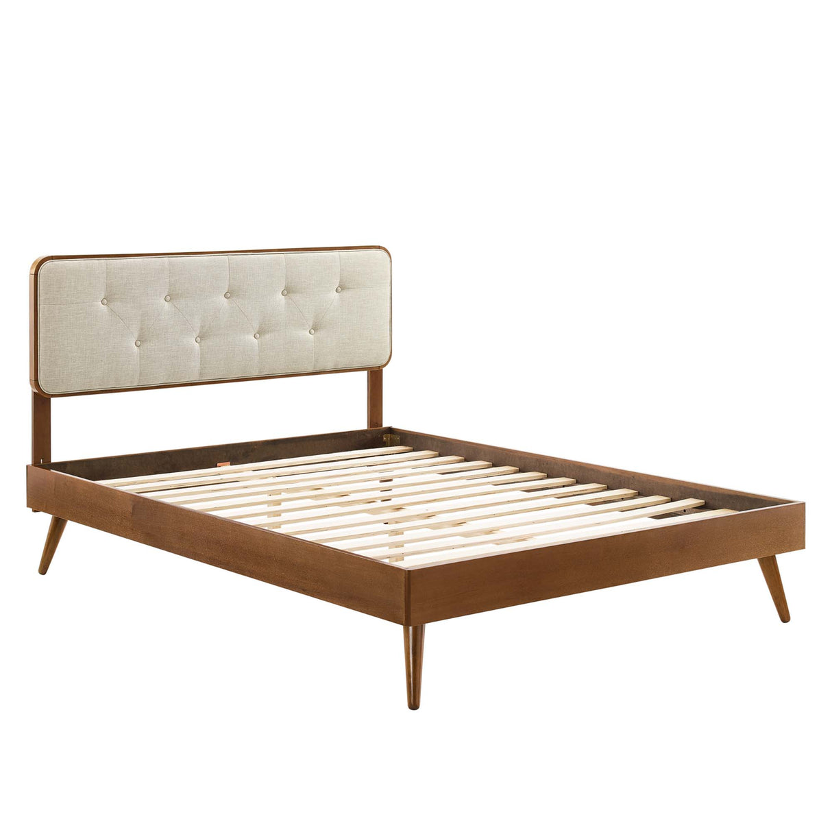 Bridgette Wood King Platform Bed with Splayed Legs by Modway