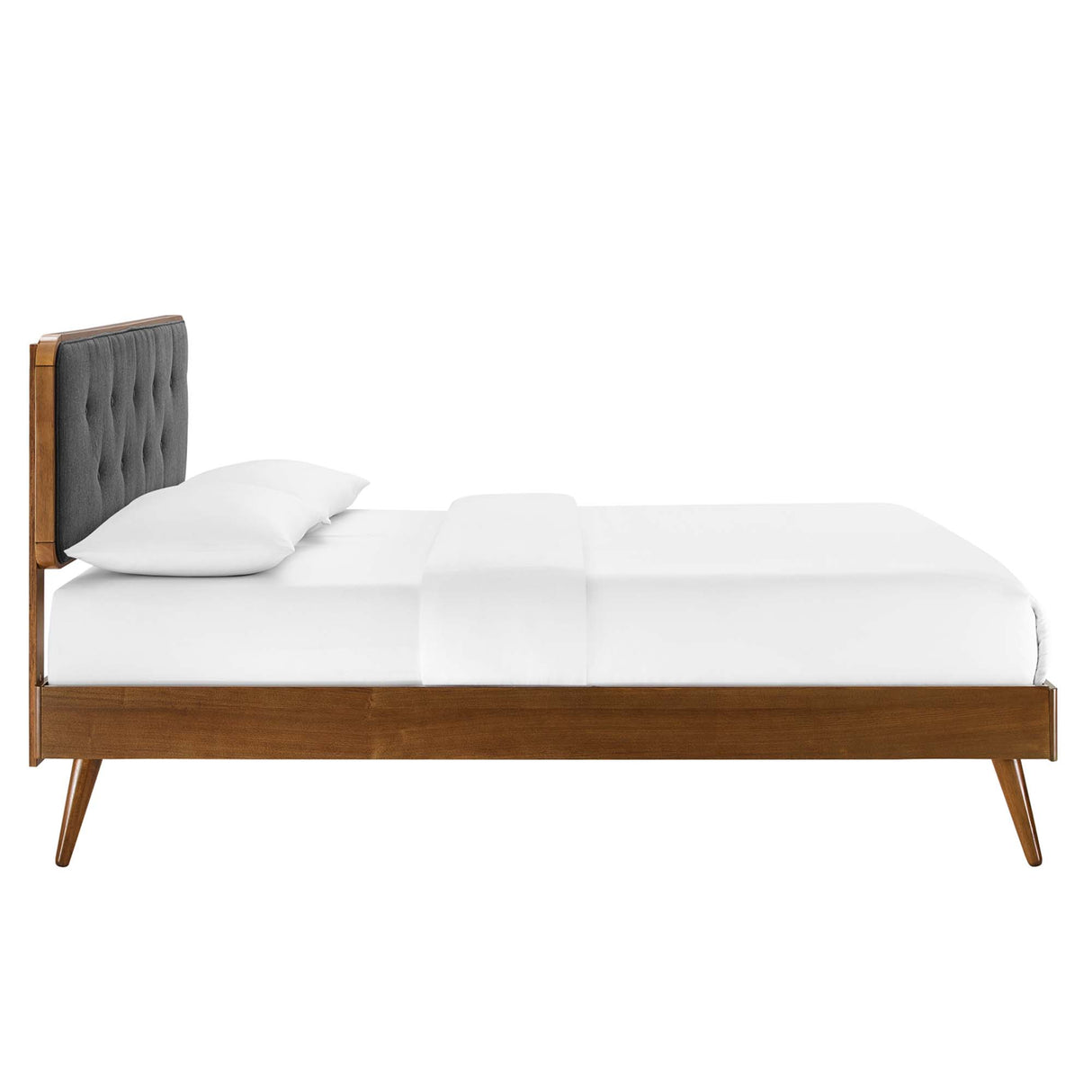 Bridgette Wood King Platform Bed with Splayed Legs by Modway