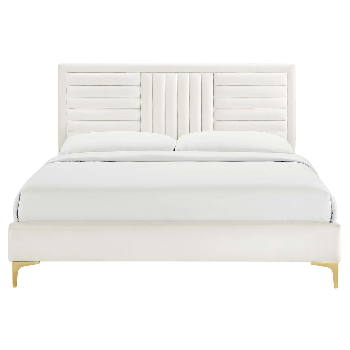 Sofia Channel Tufted Performance Velvet King Platform Bed by Modway