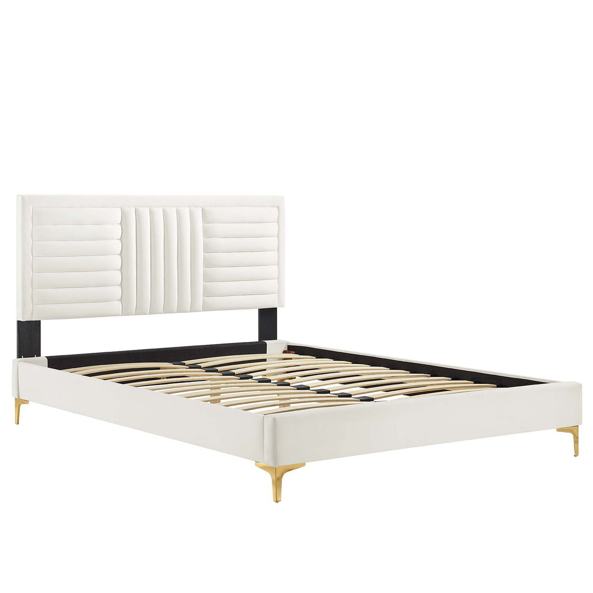 Sofia Channel Tufted Performance Velvet King Platform Bed by Modway