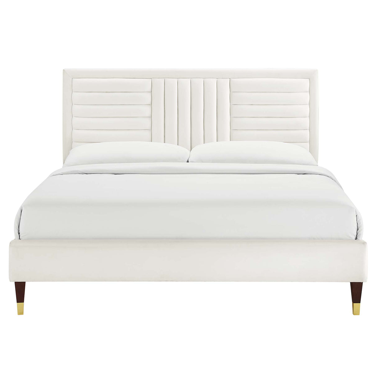 Sofia Channel Tufted Performance Velvet King Platform Bed by Modway