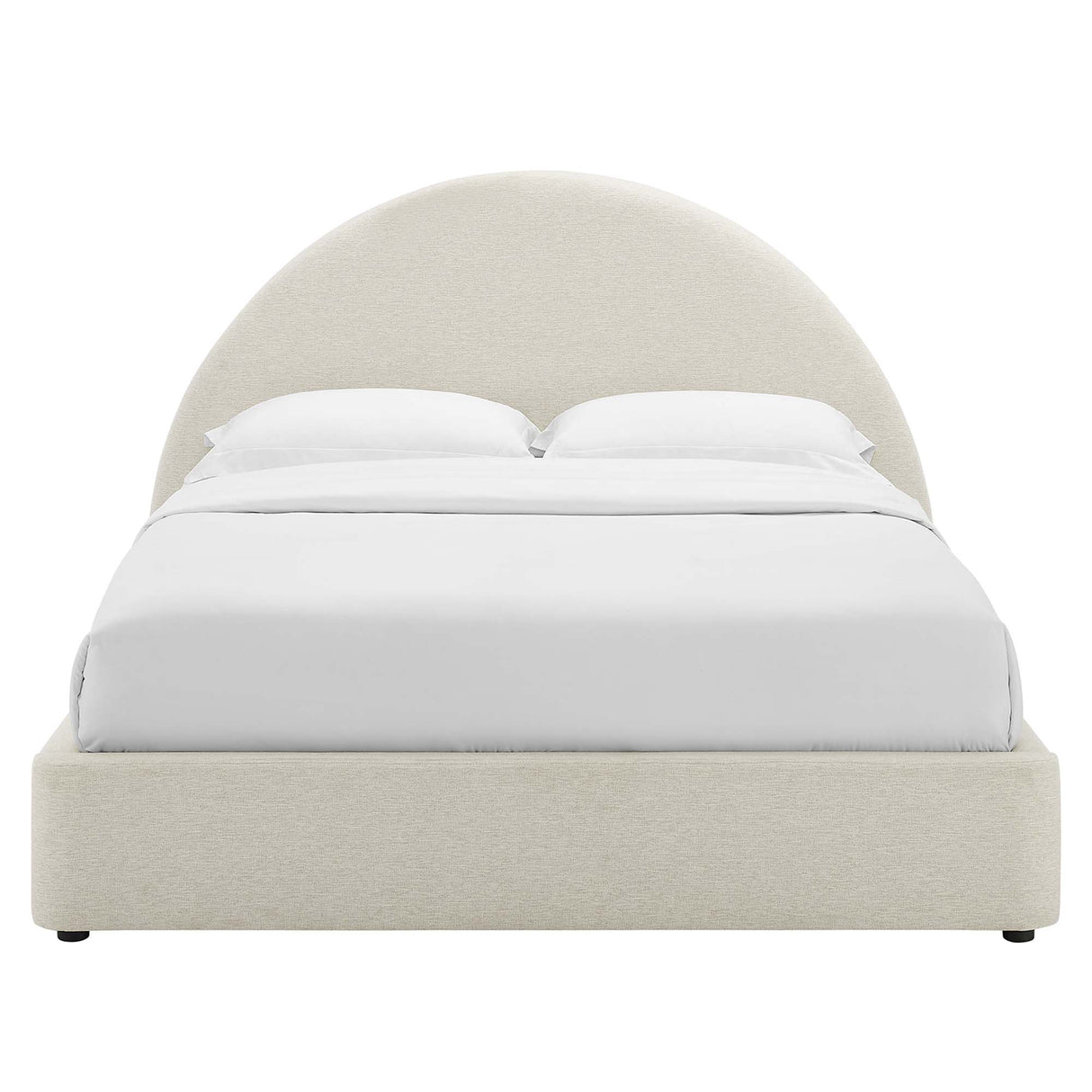Resort Upholstered Fabric Arched Round Queen Platform Bed by Modway