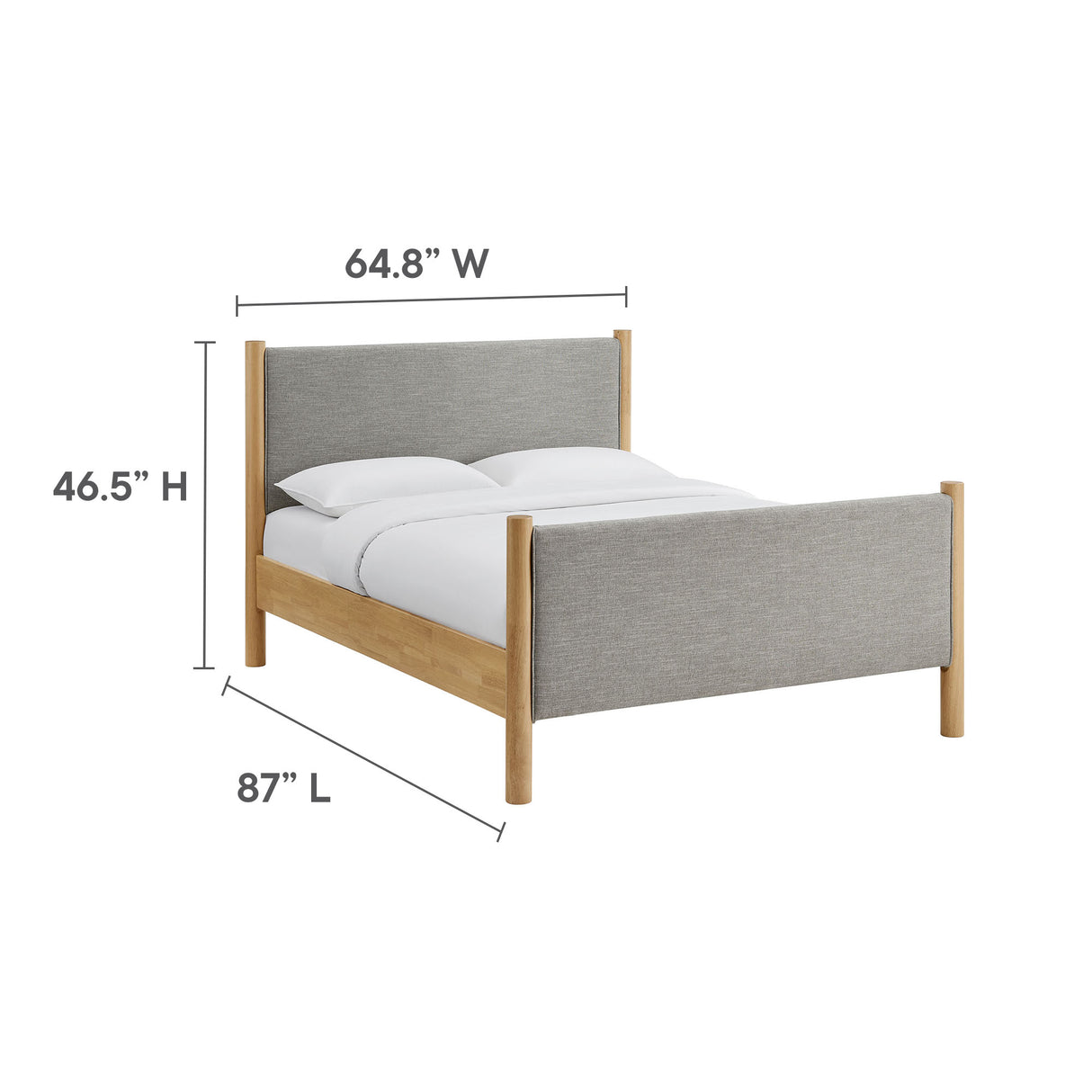Maven Queen Size Fabric Upholstered Platform Bed by Modway