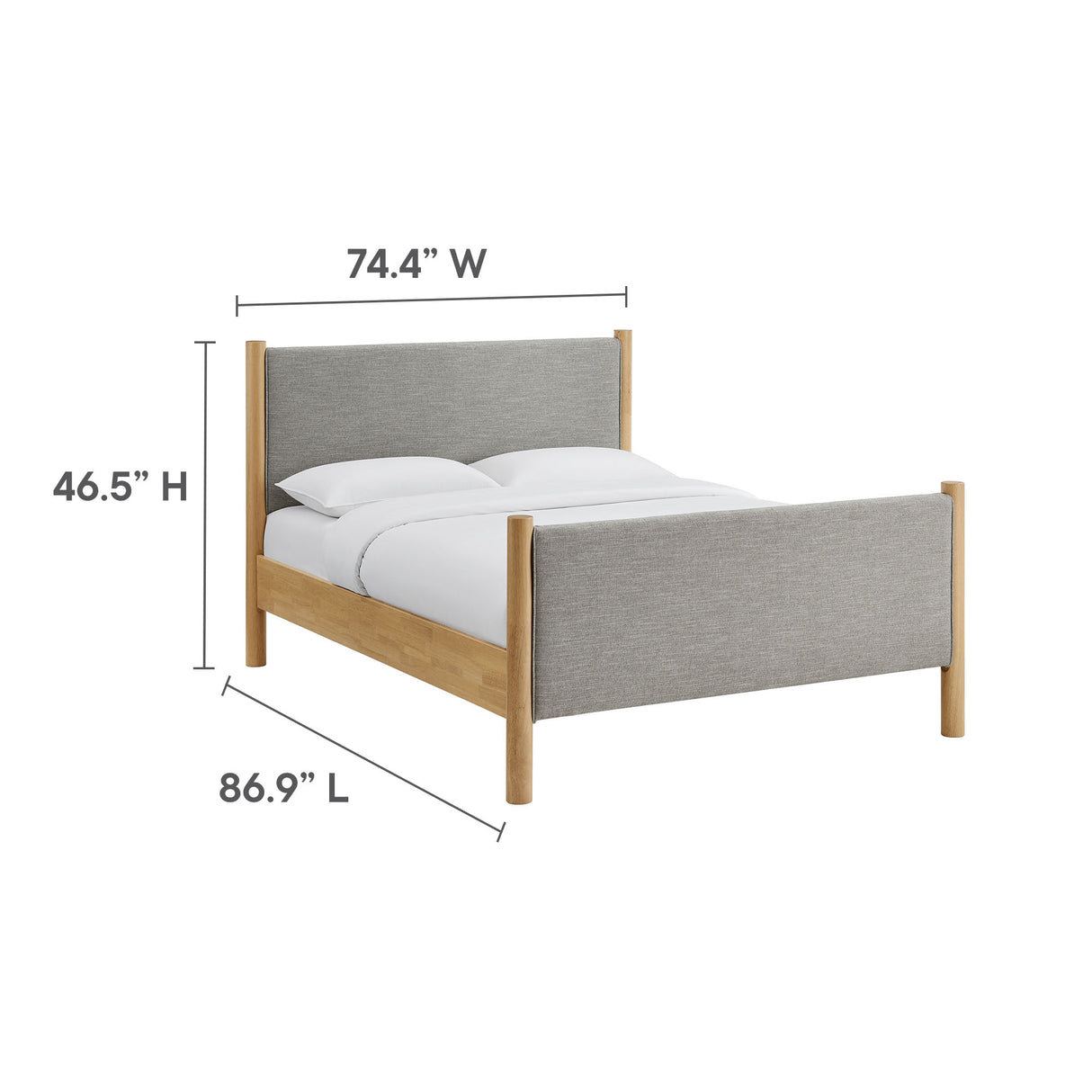 Maven King Size Fabric Upholstered Platform Bed by Modway