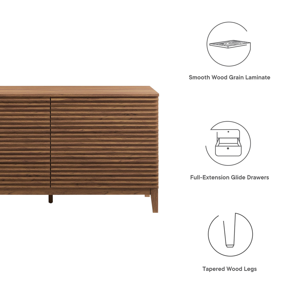 Render 63” 6-Drawer Dresser by Modway