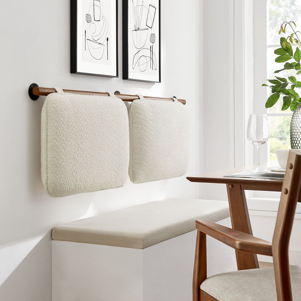 Anela Wall-Mounted Chenille Upholstered Queen Headboard by Modway