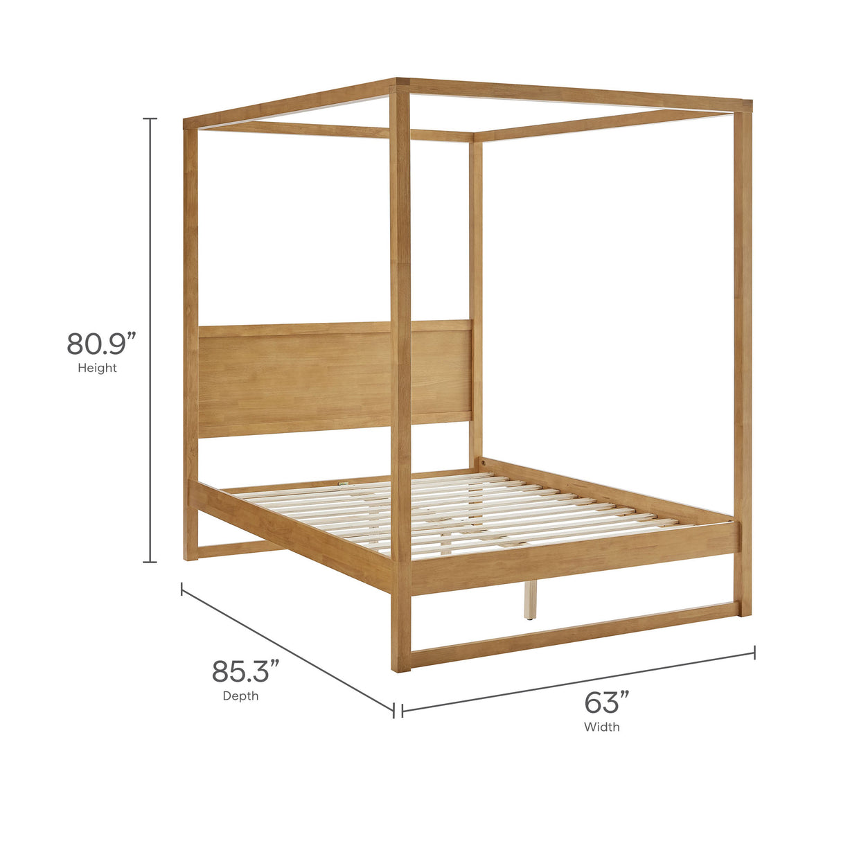 Alva Queen Wood Canopy Platform Bed by Modway