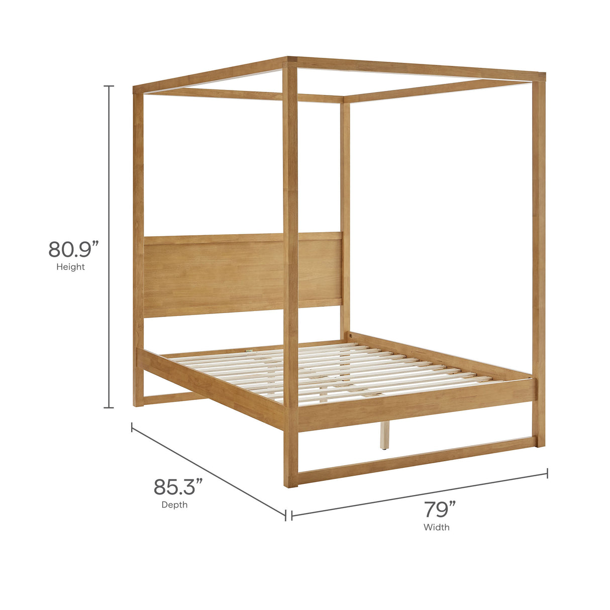 Alva King Wood Canopy Platform Bed by Modway