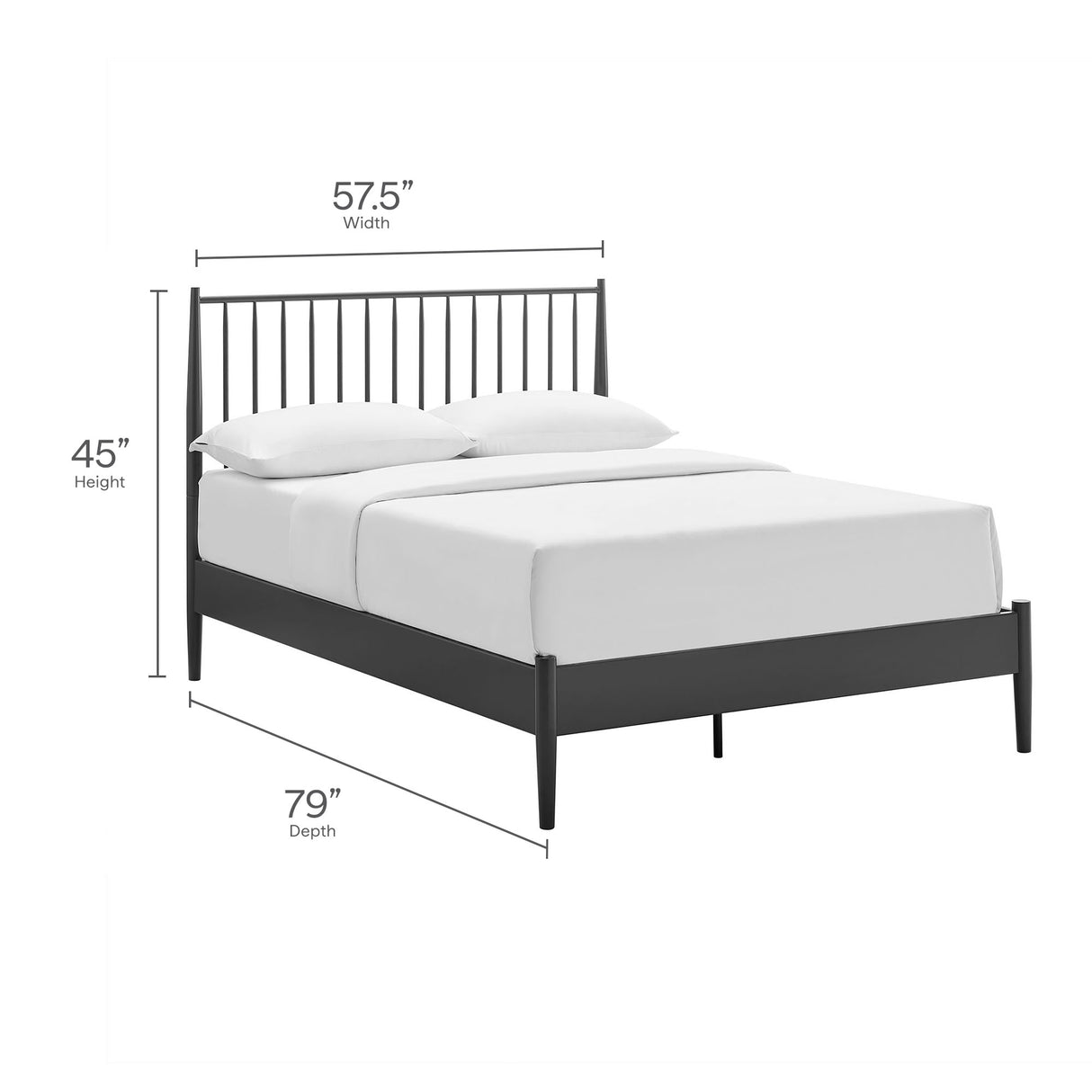 Adair Spindle Metal Full Platform Bed by Modway