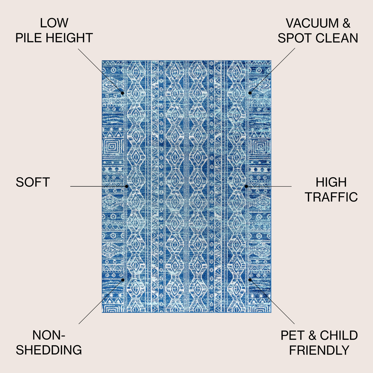 Modern Persian Boho Vintage Tribal Area Rug